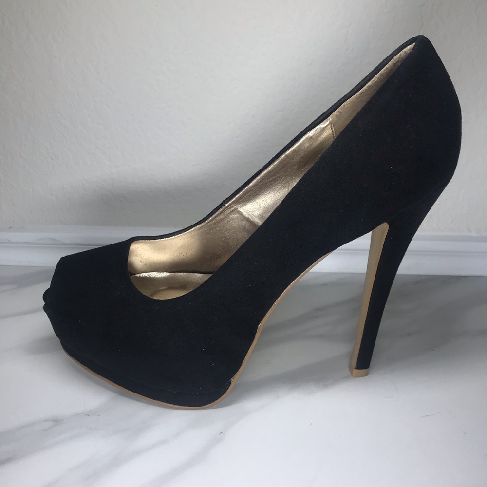 Black Suede Stilettos size 10